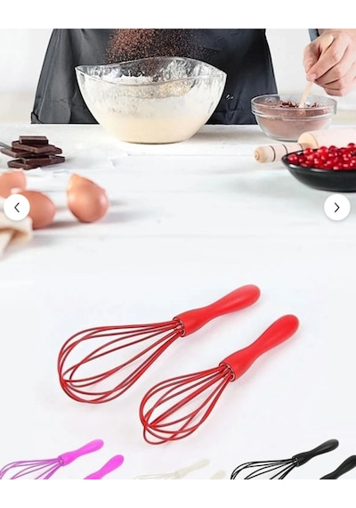 Lüks 2'li Silikon Yumurta Puding Sos Kremşanti Çırpma Teli Çırpıcı Silikon Diğer