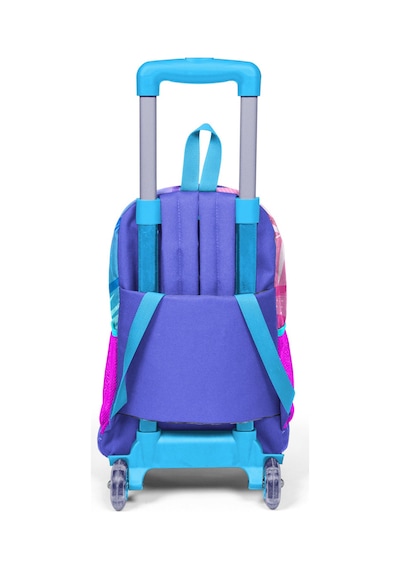 Coral High Kids Lavanta Pembe Flamingo Desenli Üç Bölmeli IşıkIı Tekerlekli Çekçek Sırt Çantası 23905