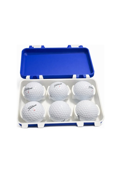 Kapaklı 6 Lı Golf Topu Saklama Kutusu Sert Plastik Taşıma Kutusu Golf Top Organizer Box Çok Renkli
