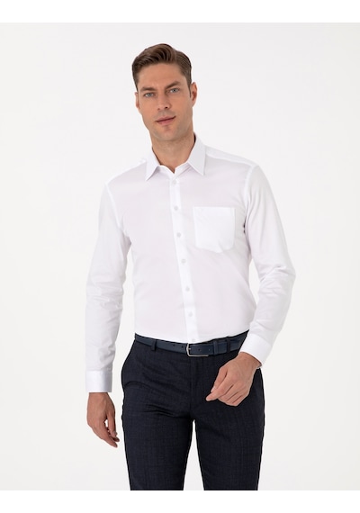 Pierre Cardin Erkek Beyaz Gömlek Basic 50313177-vr013 Beyaz