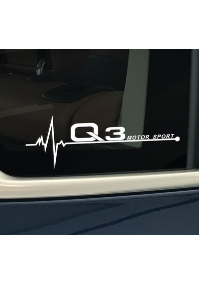 Audi Q3 Motor Sport Kelebek Cam Sticker 2 Li Set