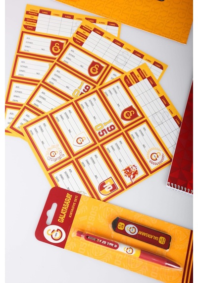 X Dekomus Lisanslı Galatasaray 17 Parça Premıum Hobi Kırtasiye Seti Boyama Kitabı,sticker