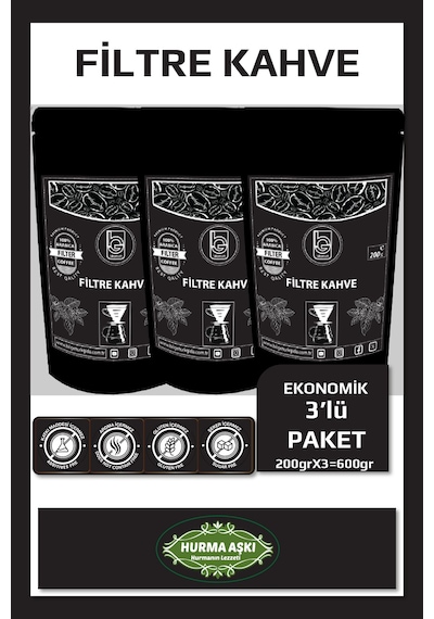 Bilgetürk Filtre Kahve 3 x 200 G