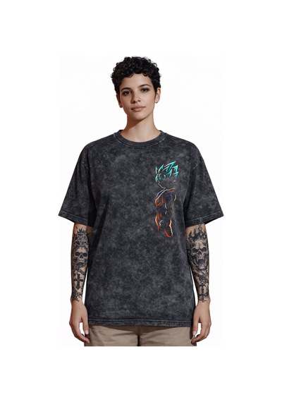 Tasarım Son Goku Dragon Ball Anime Sırt Baskılı Unisex Oversize V Siyah
