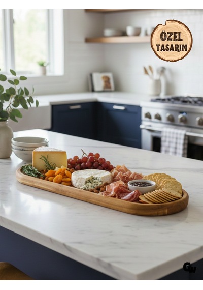 Özel Tasarım Doğal Ahşap Oymalı Çukur Sunum Tabağı Sunumluk Dut Ağacı Ahşap