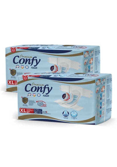 Confy Adult Yetişkin Bezi Extralarge 30 Adet X 2 Paket