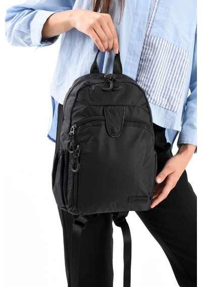 Baginn Unisex Sırt Çantası Paraşüt Kumaş Hafif Çok Cepli Yağmur İtici Kumaş 32 22 Cm 571 Collection Siyah