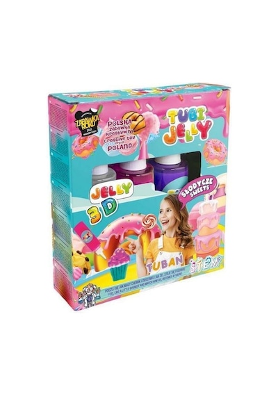 Tubi Jelly 3 Renkli Jöle Figür Sanat Oyun Hazırlama Seti Tatlı Şekerlemeler Tu3317