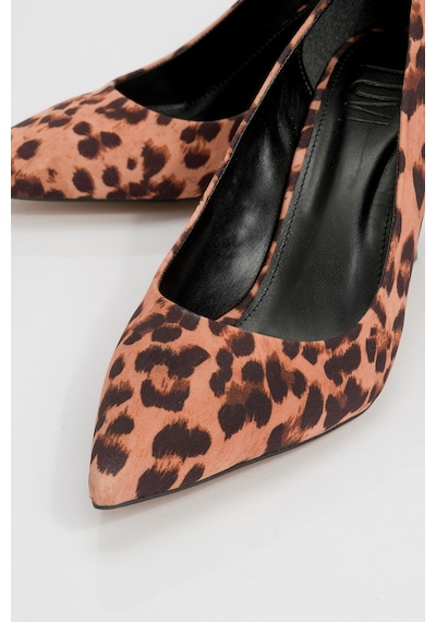 Luvishoes Luvi Shoes Calse Siyah Sarı Desenli Kadın Topuklu Ayakkabı Sarı - Siyah