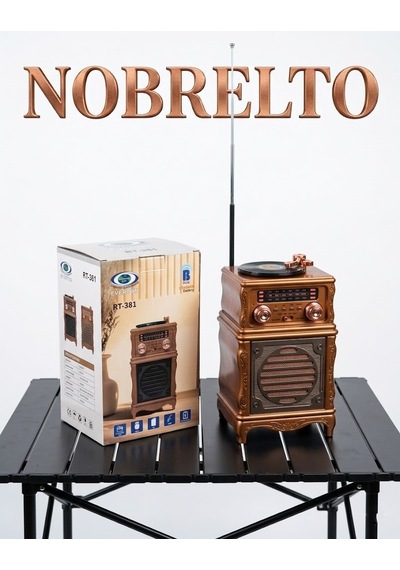 Nobrelto Everton Rt-381 Nostaljik Seri Radyo - Gramofon Tasarımlı Bluetooth/usb/tf Kart Çalar