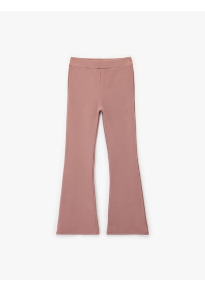 Koton Beli Lastikli Dar Kalıp Basic İspanyol Paça Pantolon Lila 6wkg40168ak Lila