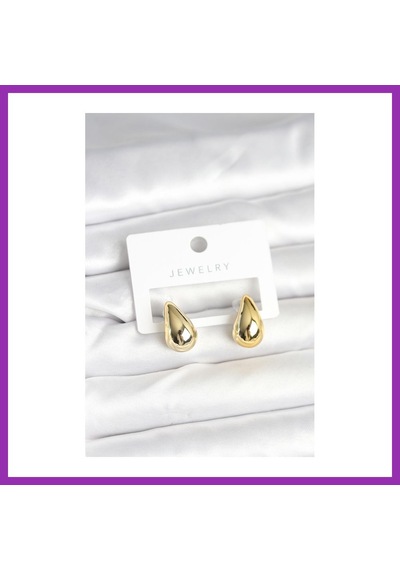 Bezos Gold Renk Damla Küpe 17 Mm Bty
