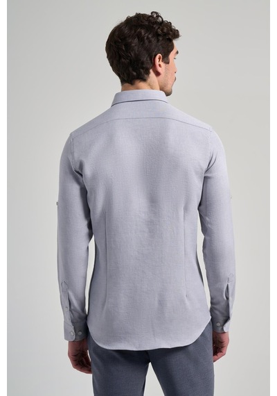 İmza Gri Kısalabilir Kol Düz Gabardin Düğmeli Yaka Cepsiz Casual Slim Fit Gömlek 1004250124 100 Gri İmza Gri Kısalabilir Kol Düz Gabardin Düğmeli Yaka Cepsiz Casual Slim Fit Gömlek 1004250124 100 Gri