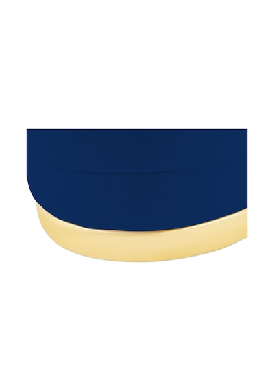 Lungo Roller Gold Kaplama Luxery Puf-mavi Babyface Kumaş Pofuduk Oturma Pufu&makyaj Pufu&bench