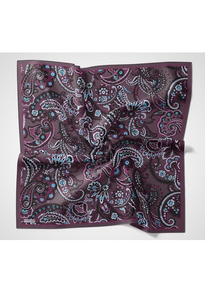 Silk Home Viskon Velora Eşarp Dört Mevsim Etro Desen Soluk Mor 90x90 Çok Renkli
