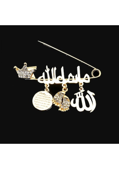 Sahiaksesuar Arapça Maşallah Yazılı Bebek Yaka Iğnesi 35