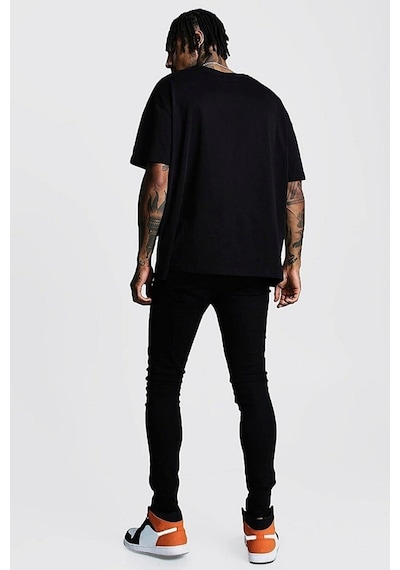 Startmore Unisex Örme Fredoom Basklı Siyah