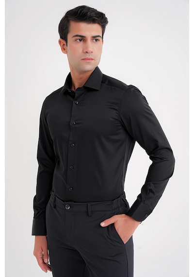 Efor Slim Fit %100 Pamuk Non Iron Kumaş Klasik Siyah Gömlek Gk 734 Siyah Efor Slim Fit %100 Pamuk Non Iron Kumaş Klasik Siyah Gömlek Gk 734 Siyah