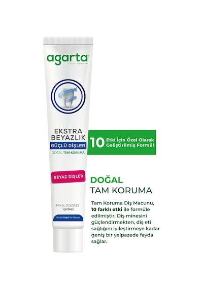 Agarta Doğal Ekstra Beyazlık Güçlü Dişler Diş Macunu 75 ML