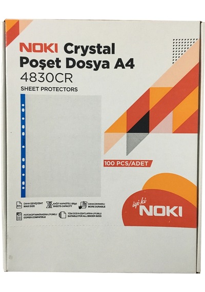 Kristal Poşet Dosya A4 Mavi Kenarlı 100 Adet Diğer