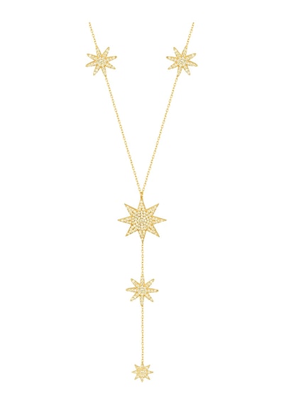 Kuzey Yıldızlı Y Gümüş Kolye Rose Gold