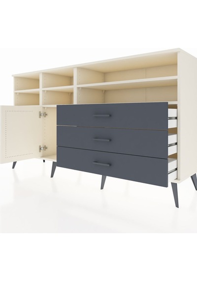 Hyperion Konsol 8 Raflı 3 Çekmeceli Tek Kapaklı 176x44x99 Aytaşı Aytaşı-aytaşı/antrasit Hyperion Konsol 8 Raflı 3 Çekmeceli Tek Kapaklı 176x44x99 Aytaşı Aytaşı-aytaşı/antrasit