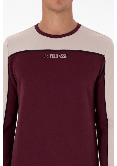 U.S. Polo Assn. Erkek Regular Fit Bisiklet Yaka Bordo Sweatshirt 50315507-VR177