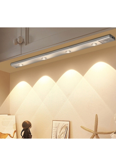 Waldern 80 Cm Sensörlü Şarjlı Şerit Led Işık 3in1 Beyaz-gün Işığı-nötr Renk