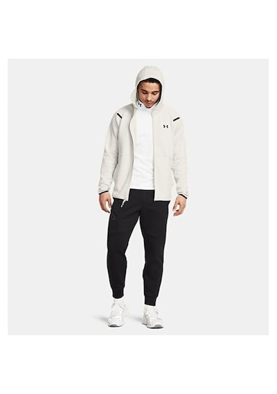 Under Armour Full Zip Unstoppable Fleece Erkek Ekru Kapüşonlu Ceket