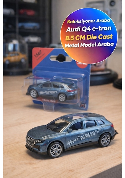 Siku Audi Q4 E-tron Metal Model Araba Oyuncak Diecast Koleksiyon Lisanslı Elektrikli Orijinal 8.5 Cm
