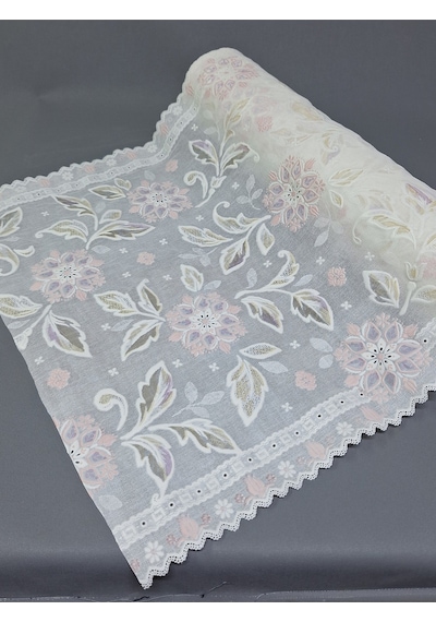 Pvc Küpür Dantel Raf Ve Dolap Örtüsü Runner Pembe Kpr1123p 50 X 100