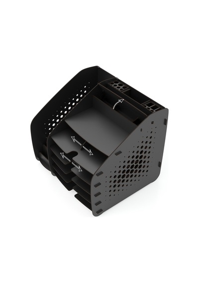 Fx-xl Hexa - 6 Renk - A4 Evrak Rafı Masaüstü Organizer Siyah - 825756903 Siyah