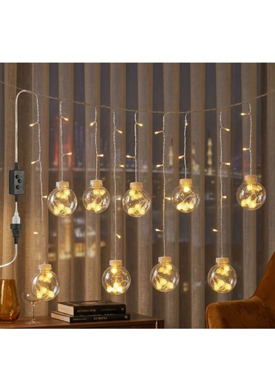 Büro Ev Ofis Hediyesi İçin 3mt 10led 8mod Toplu Perde Led Şeffaf Gün Işığı Diğer