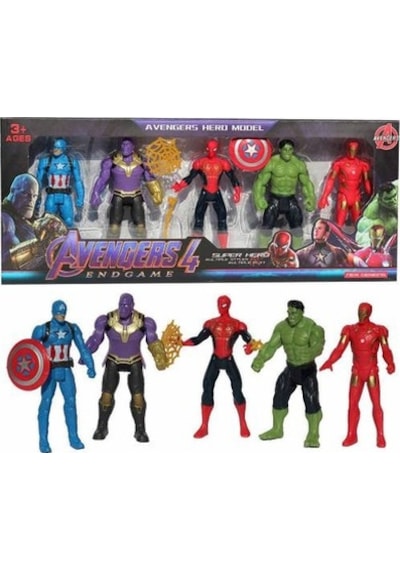 Hulk Thanos Örümcek Adam Ironman Oyuncak 5 Li Set  14  Cm