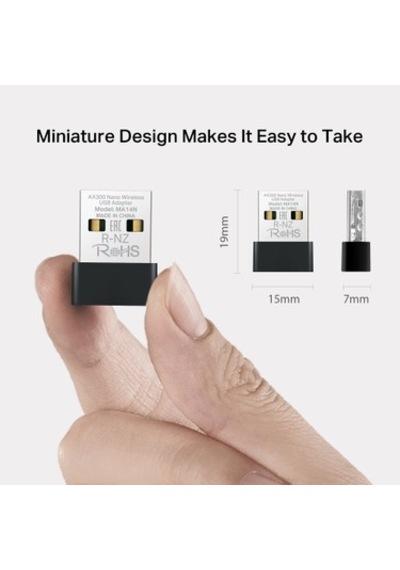Mercusys Ma14n Ax300 Mbps Nano Usb Wi Fi 6 Adaptör Kolay Kurulum Windows & Linux Uyumlu