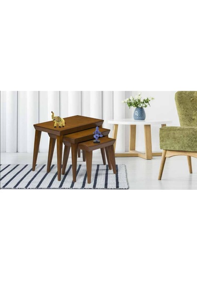 Zigon Osm Piramit Retro Ayak Sehpa Parlak Ceviz Model Ahşap Kayın Torna Ayak El Yapım