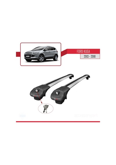 Ford Kuga 2013-2018 Arası İle Uyumlu Ace-1 Ara Atkı Tavan Barı Gri