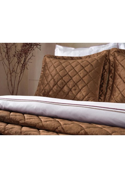 Doqu Home Luxury Yatak Örtüsü Imperial Çift Kişilik - Bakır Kahverengi