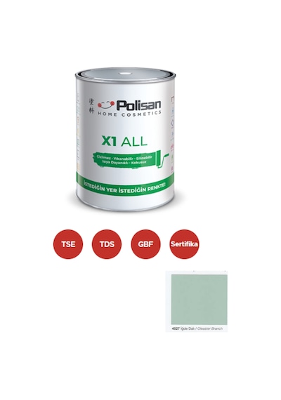 Polisan X1 All Dönüşüm Boyası 0,75 Lt İğde Nalı / 4527 Polisan X1 All Dönüşüm Boyası 0,75 Lt İğde Nalı / 4527