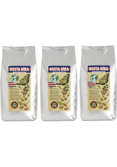 Kahve Dünyası Kosta Rika Yöresel Çekirdek Filtre Kahve 3 x 1 KG