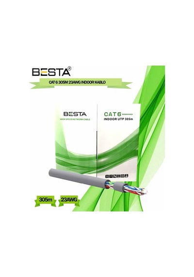Besta Cat6 305 Metre Cat 6 Kablo 23 Awg Ip Kamera Kablosu