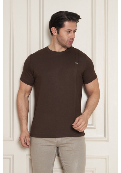 Erkek Jeuss Oysho Kumaş Sıfır Yaka Kahverengi Tshirt Erkek Jeuss Oysho Kumaş Sıfır Yaka Kahverengi Tshirt