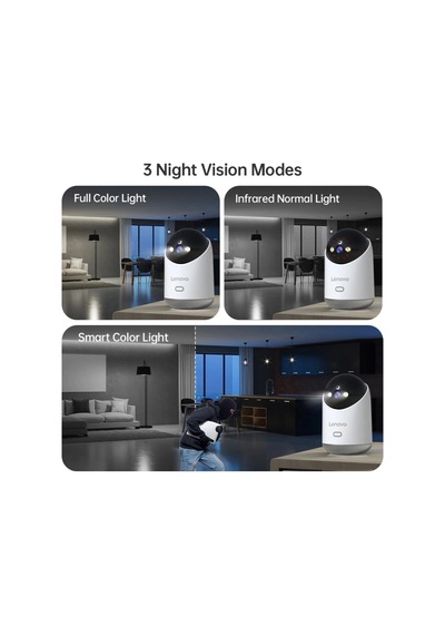 Lenovo C35 3mp Hd Wifi Kamera - Otomatik Takip Özellikli Akıllı İç Mekan Bebek Kamerası Diğer