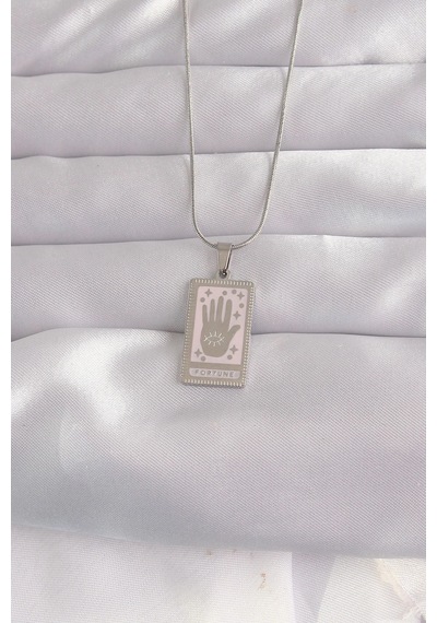 Mey İthalat 316l Çelik Gümüş Renk Pembe Mineli El Figür Tarot Kolye - Özel Seri Meyeb66cdcee9179c40a5b10170e7 Mey İthalat 316l Çelik Gümüş Renk Pembe Mineli El Figür Tarot Kolye - Özel Seri Meyeb66cdcee9179c40a5b10170e7