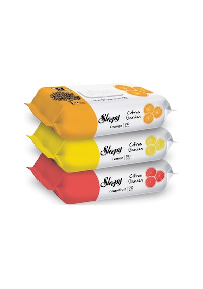 Sleepy Citrus Garden Islak Bebek Havlusu 12 x 90 Adet