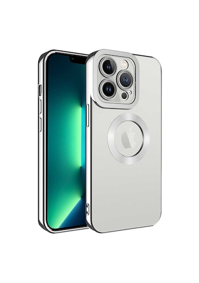 Kilifone - Apple Uyumlu iPhone 13 Pro Max - Kılıf Kamera Korumalı Tatlı Sert Omega Kapak - Gümüş