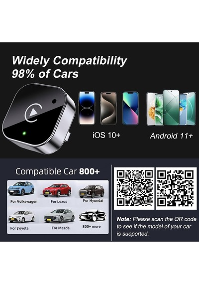 2'si 1 Arada Kablosuz Carplay Ve Android Otomatik Adaptör, Tak Ve Çalıştır Carplay Dongle Kablolu Kablosuz, Hızlı Otomatik Bağlantı, Gecikme Yok, İphone Ve Android İçin Kompakt Tasarım 2'si 1 Arada Kablosuz Carplay Ve Android Otomatik Adaptör, Tak Ve Çalıştır Carplay Dongle Kablolu Kablosuz, Hızlı Otomatik Bağlantı, Gecikme Yok, İphone Ve Android İçin Kompakt Tasarım