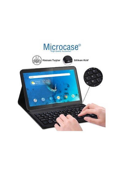 Lenovo Uyumlu Tab M10 Tb-X505L X505F 10.1 Bluetooth Klavyeli Kılıf -Bkk4