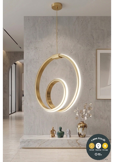 Asora Led Eskitme Avize - Minimalist Ve 3 Renk Modern Sarkıt & Salon, Antre Ve Hol Aydınlatma