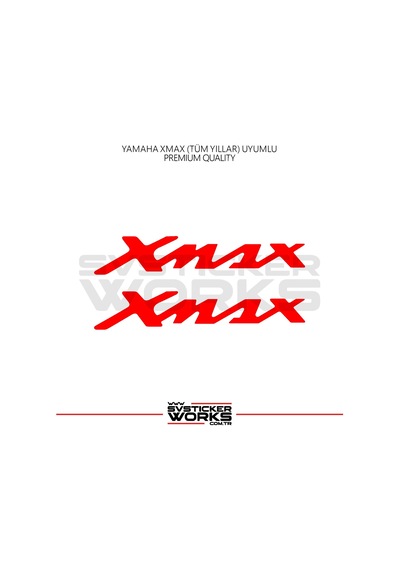 Yamaha Xmax Yazılı Sticker Yan Grenaj Yazı Çift Sticker